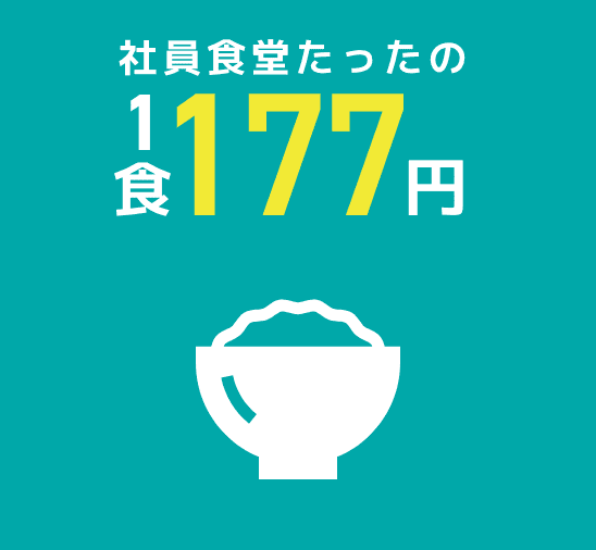 社員食堂たったの1食177円